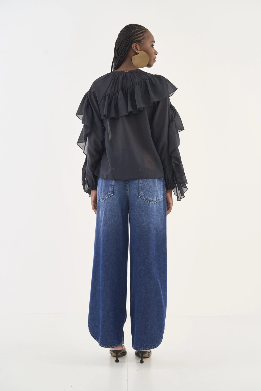 Calça Jeans Joana Barril Com Fenda Lateral Índigo