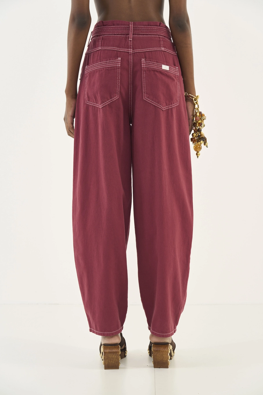 Calca Sarja  Feminino Colcci Bordô