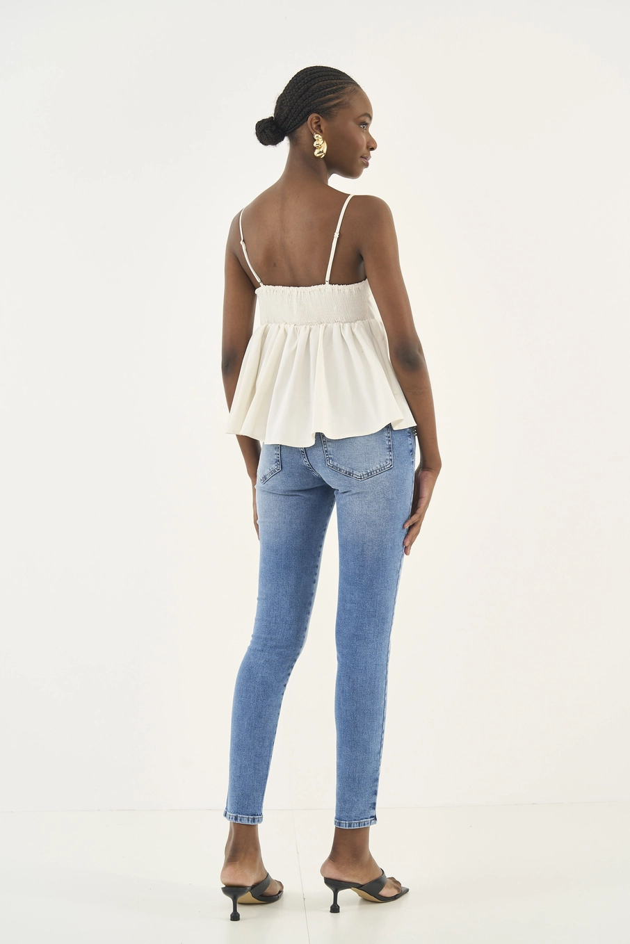 Calça Jeans Bia Skinny Com Correntes Índigo