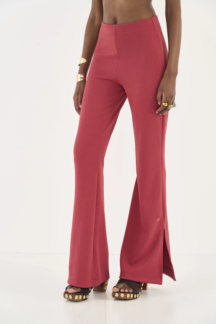 Calça Alfaiataria Flare Vermelho