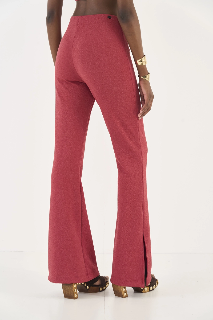 Calça Alfaiataria Flare Vermelho