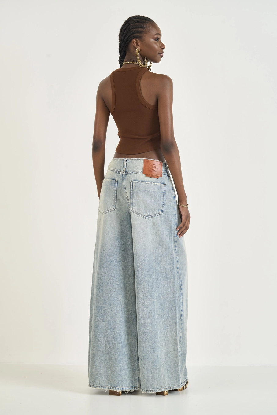 Calça Jeans Bruna Ampla Índigo