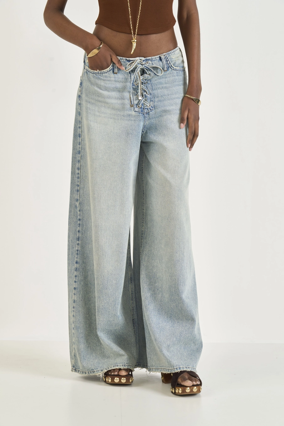 Calça Jeans Bruna Ampla Índigo