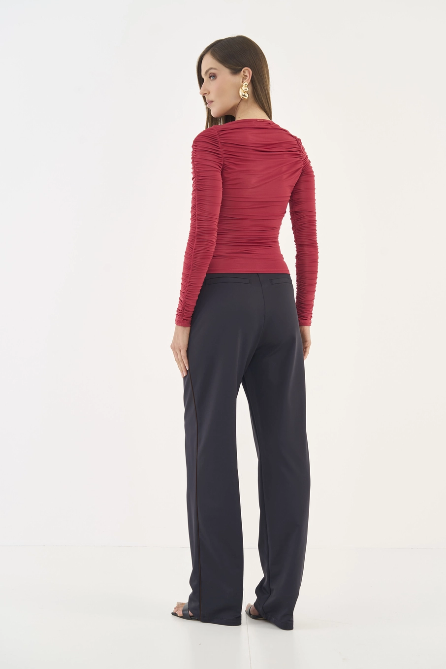 Calça Em Alfaiataria Reta Basic Preto