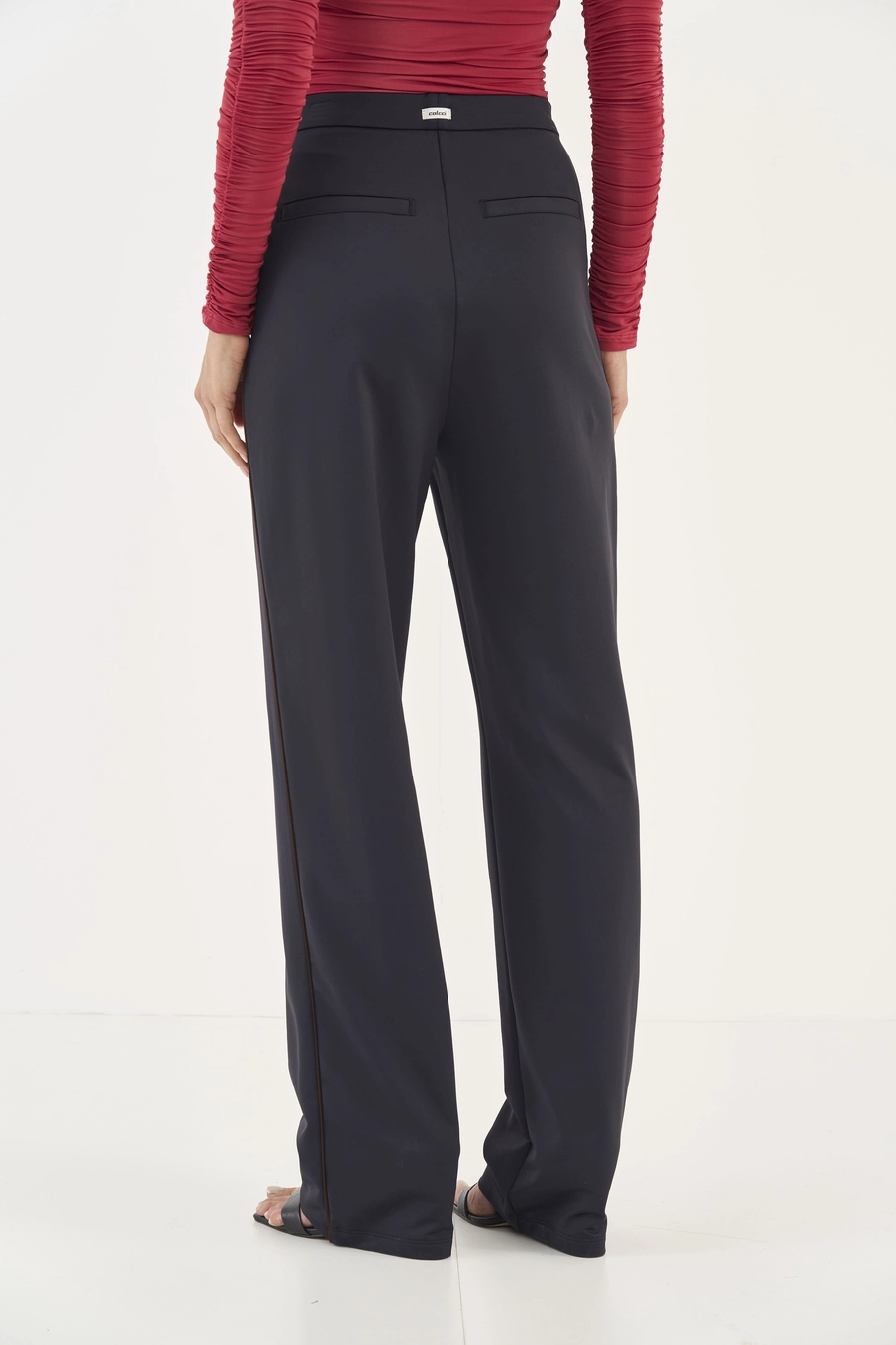 Calça Em Alfaiataria Reta Basic Preto