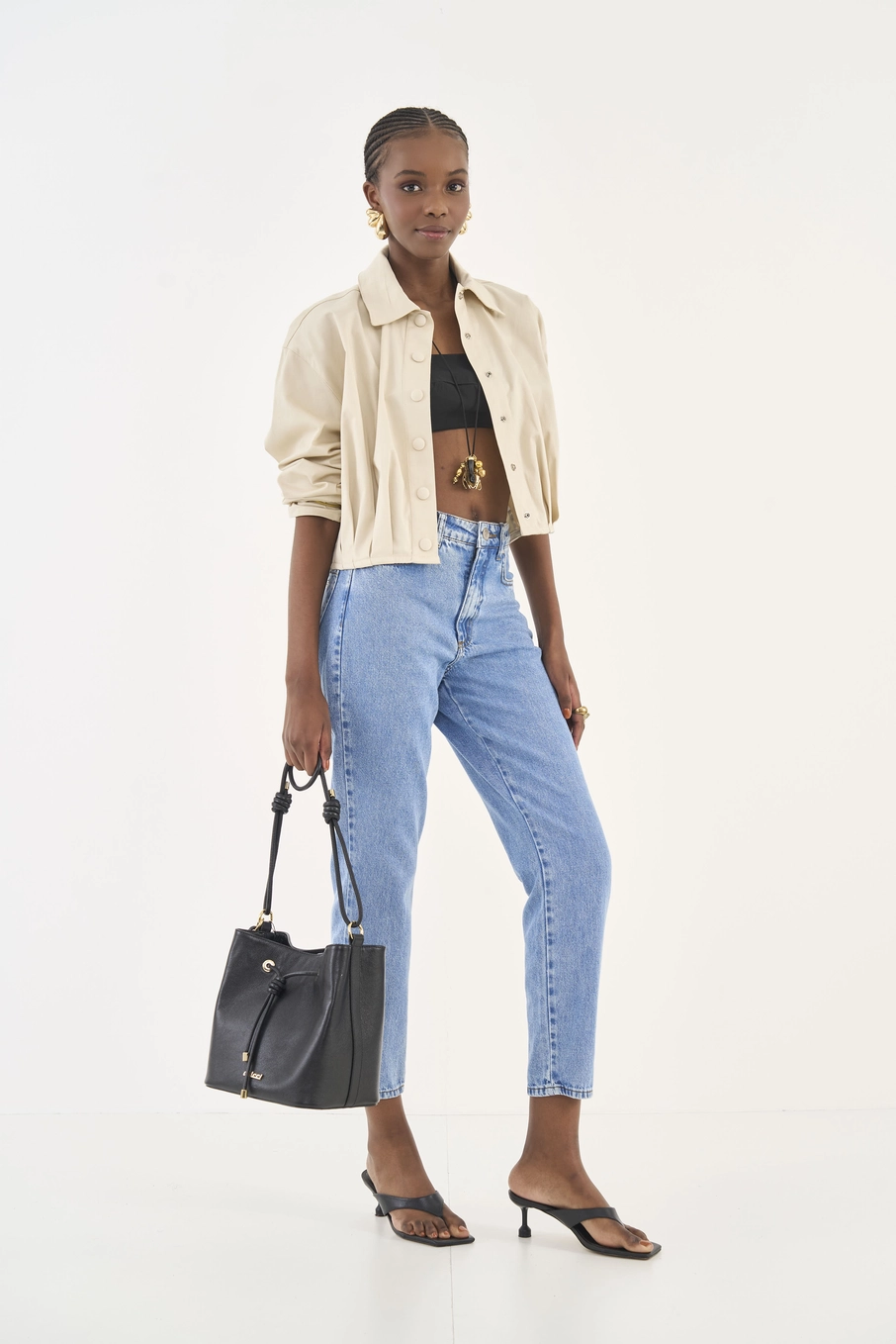 Calça Jeans Bruna Mom Índigo