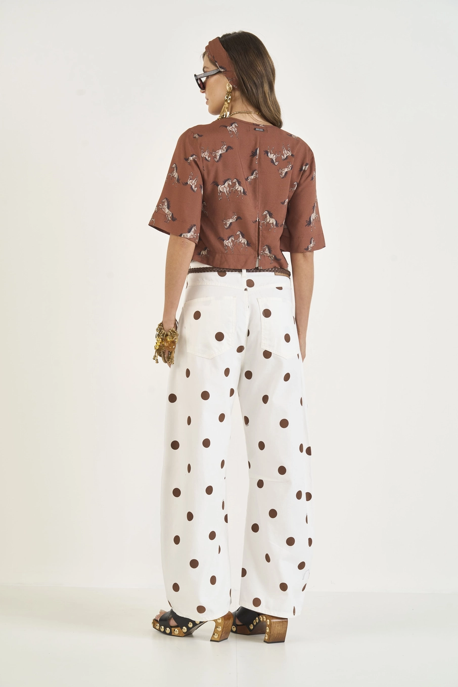 Calça Sarja Barril Estampada Estampados