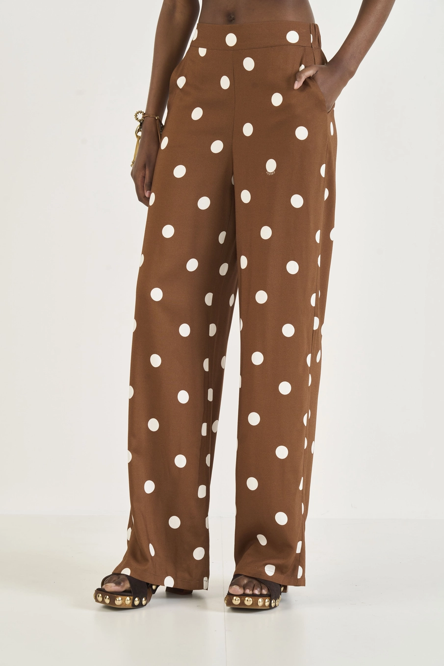 Calça Alfaiataria Estampa Poá Estampados