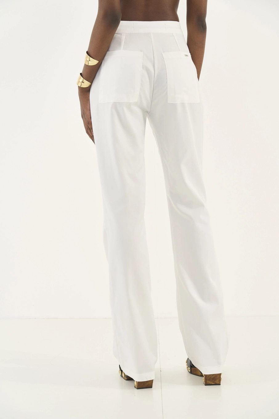 Calça Roby Alfaiataria Wide Leg Off Shell