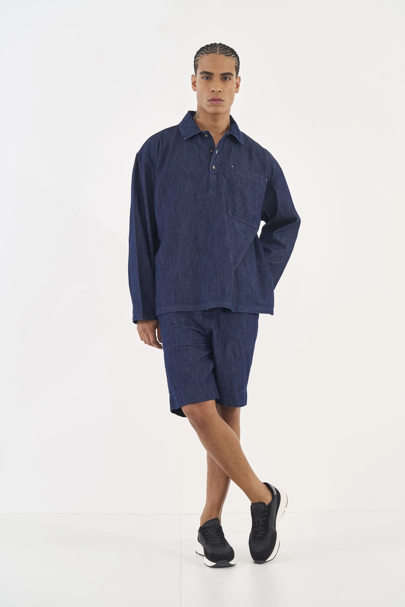 Bermuda Jeans Reta