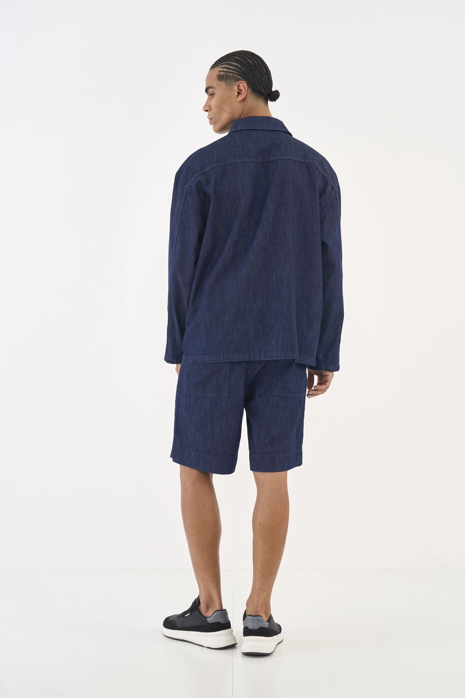 Bermuda Jeans Reta Índigo