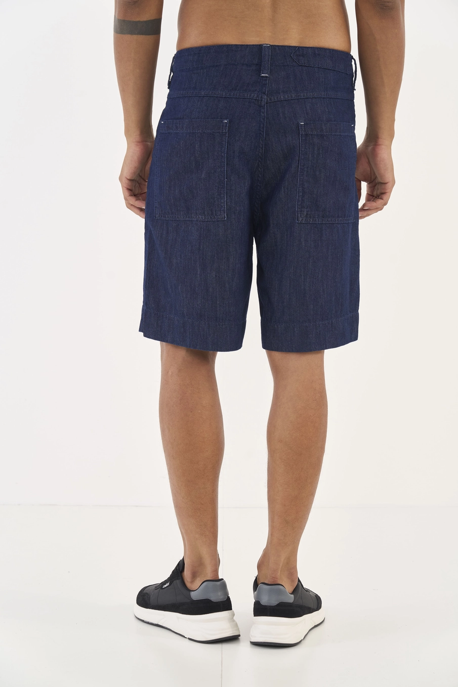 Bermuda Jeans Reta Índigo