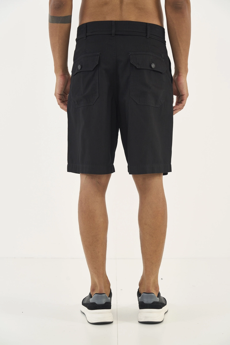 Bermuda Jeans Slouchy Indigo Preto