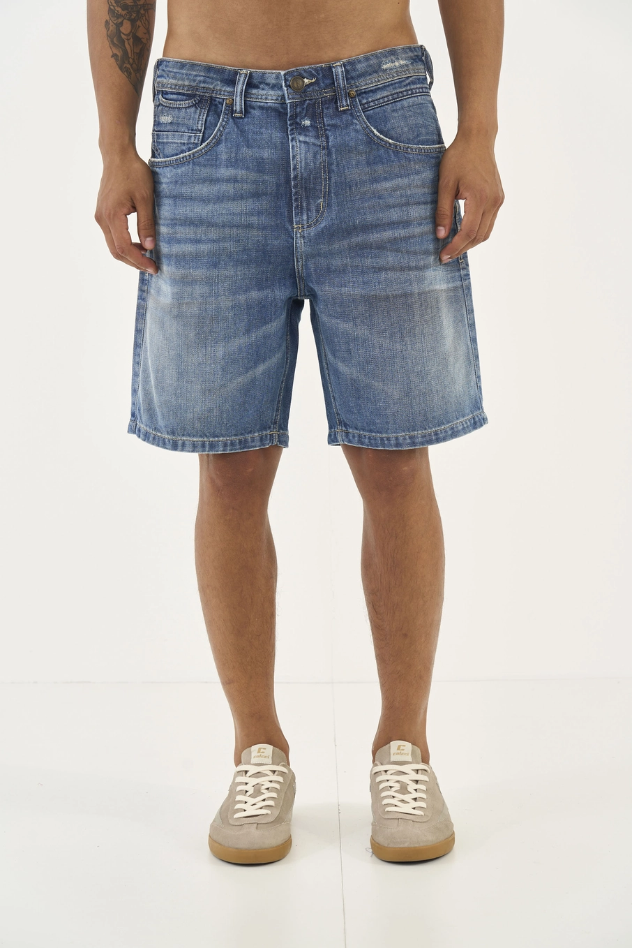 Bermuda Jeans Loose Índigo