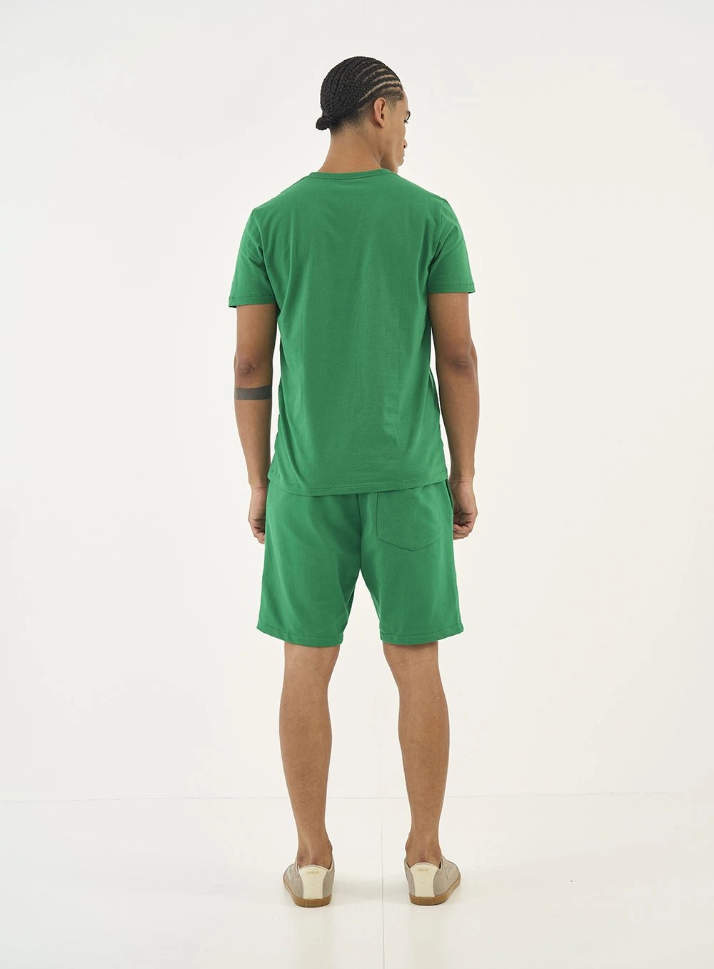 Bermuda Slim Cós Com Amarração Verde