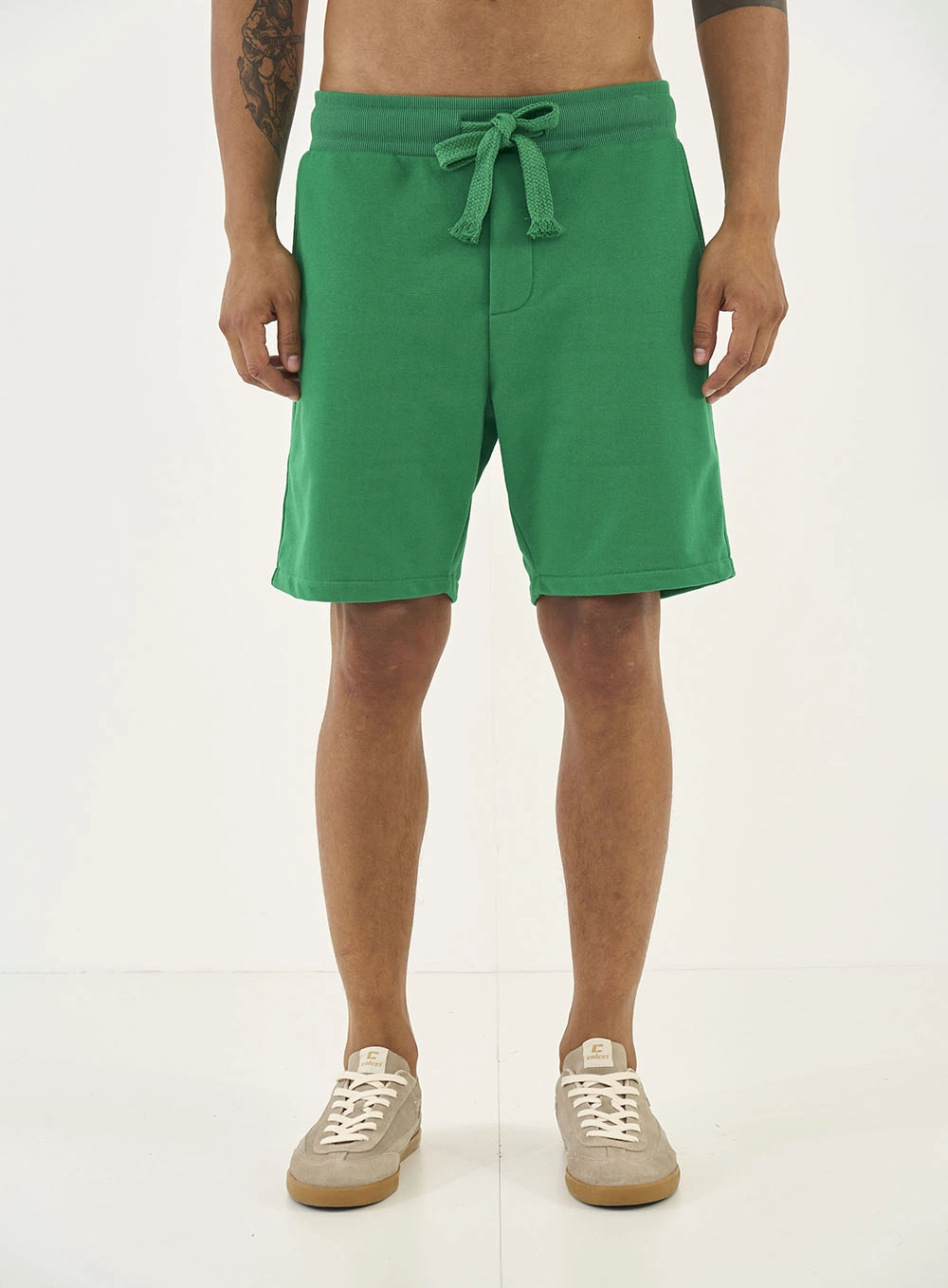 Bermuda Slim Cós Com Amarração Verde