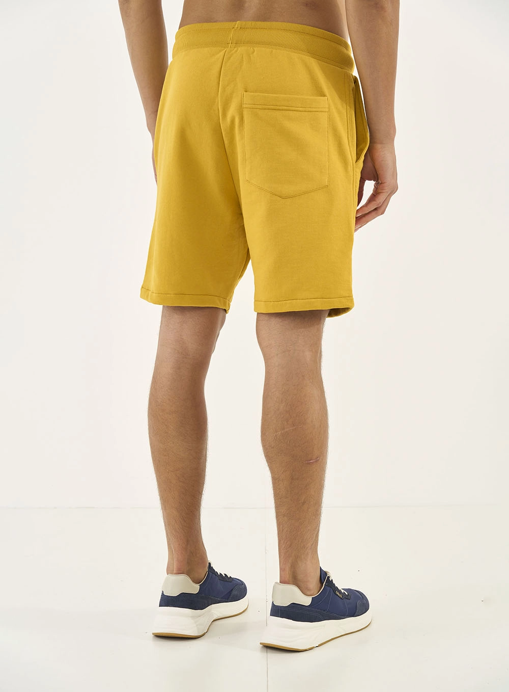 Bermuda Slim Cós Com Amarração Amarelo