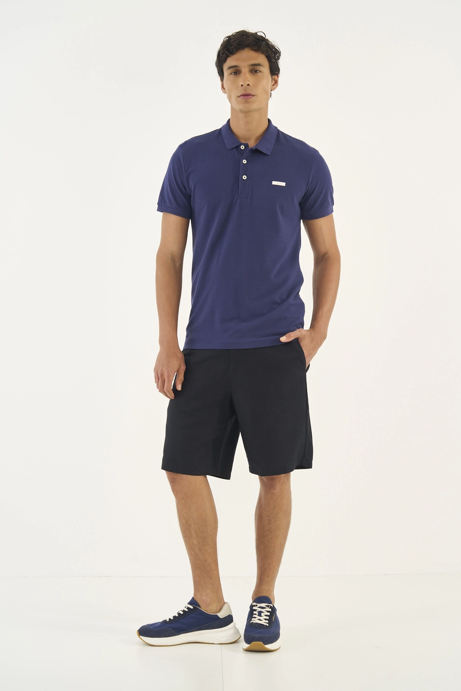 Bermuda Masculina Comfort Com Linho Preto