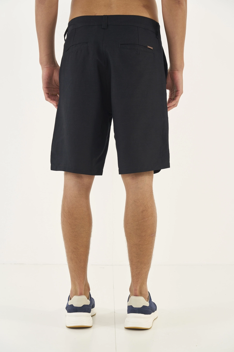 Bermuda Masculina Comfort Com Linho Preto