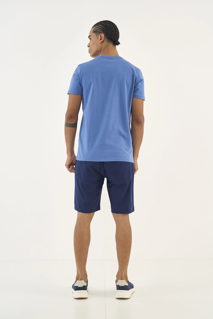 Bermuda Masculina Reta Azul