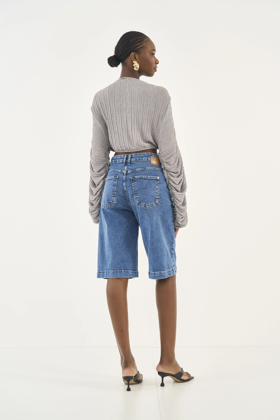 Bermuda Jeans Jade Stretch Índigo