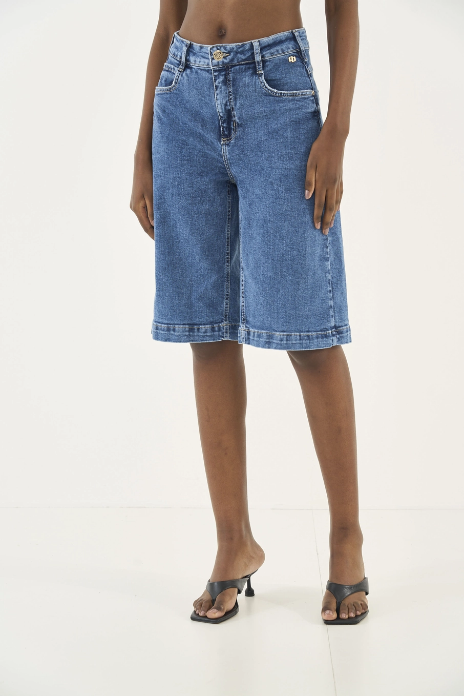 Bermuda Jeans Jade Stretch Índigo