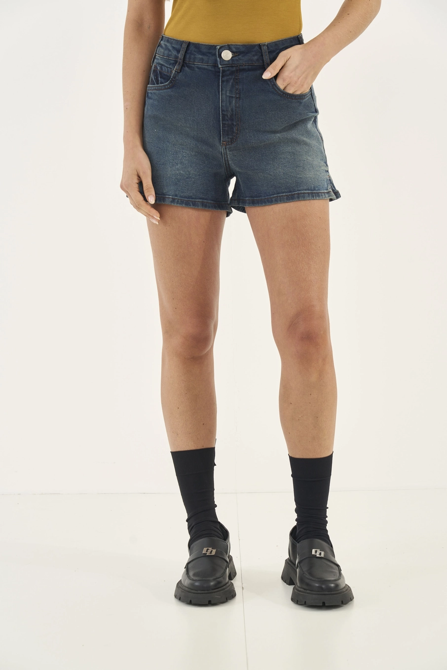 Short Jeans Tay Reto Índigo