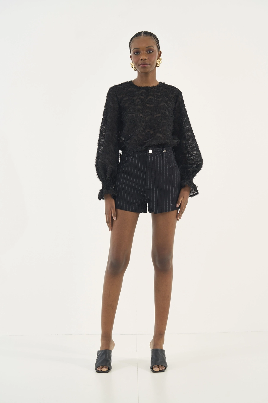 Short Sarja Joana Listrado | Colcci
