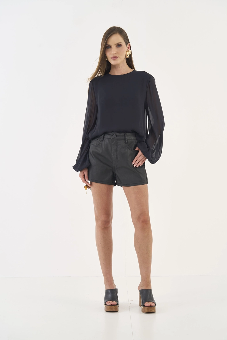 Short Em Sarja Resinado
