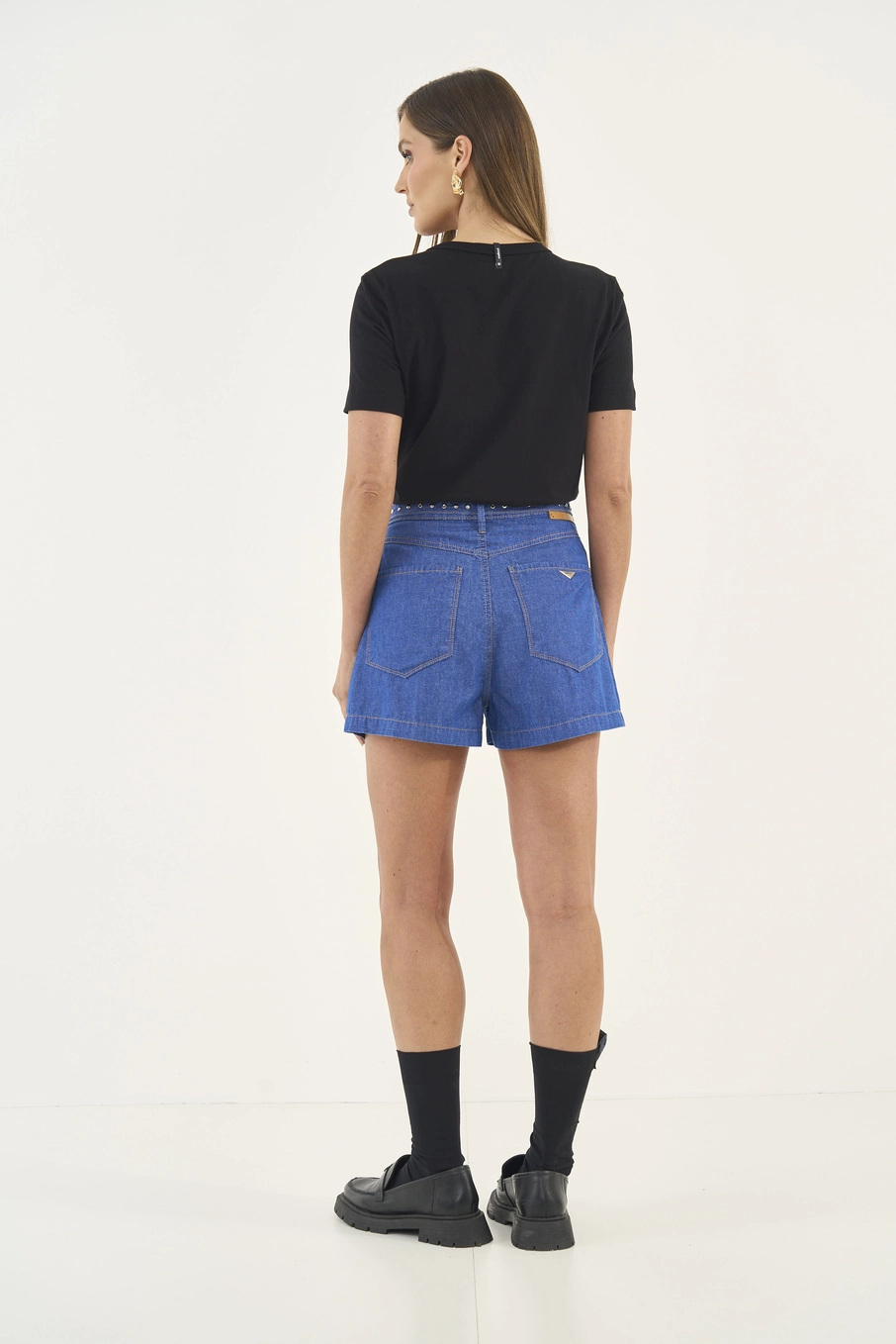 Short Jeans Joana Com Cinto Índigo