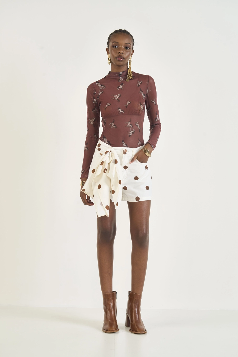 Short Sarja Estampado Estampados