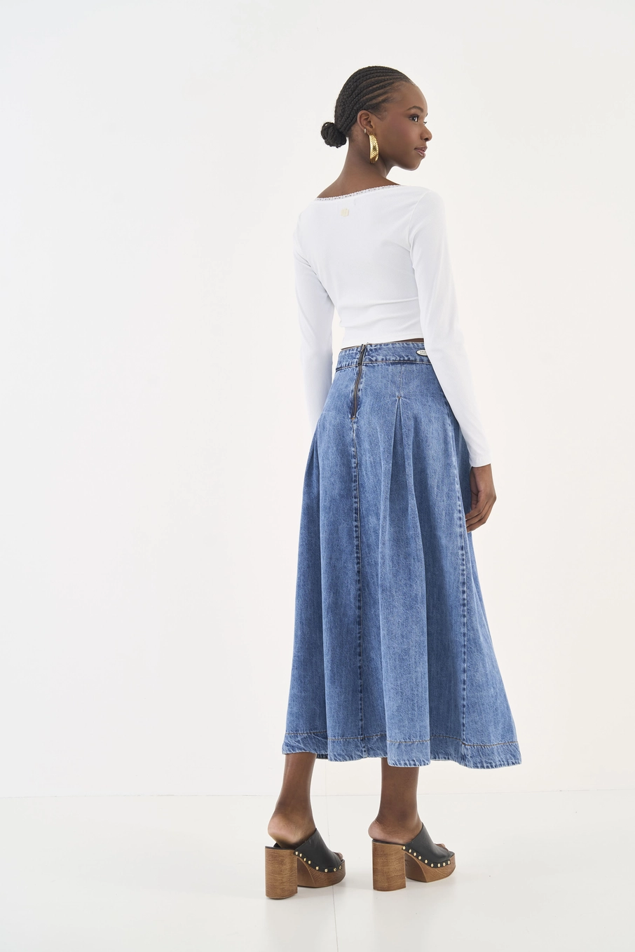 Saia Jeans Índigo
