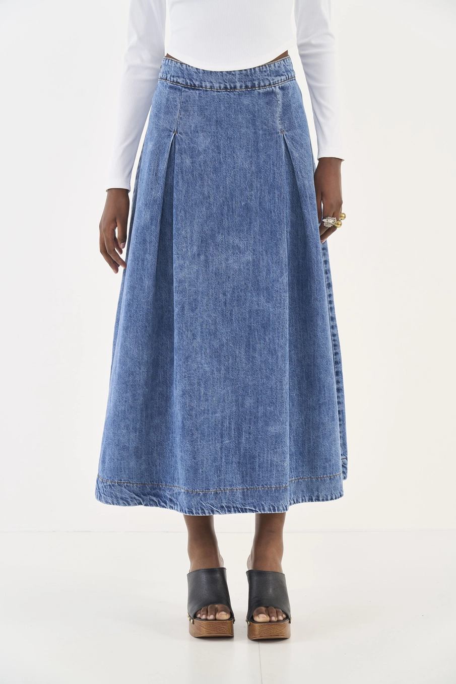 Saia Jeans Índigo