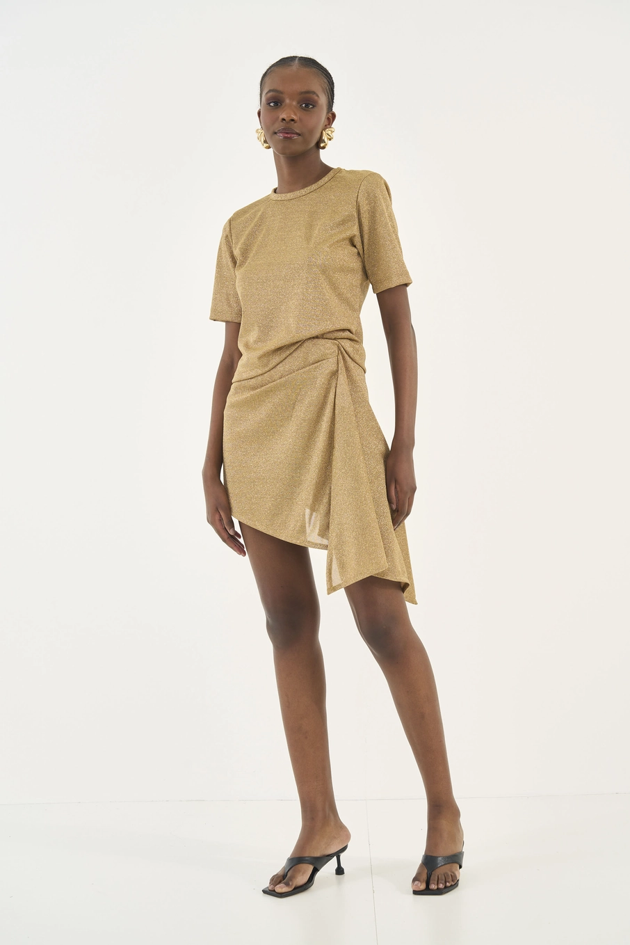 Saia Malha 1 Feminino Colcci Dourado