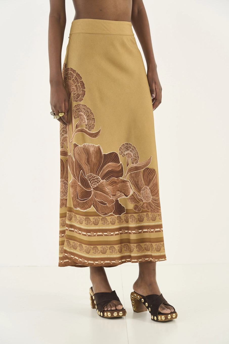 Saia Midi Estampada Estampados
