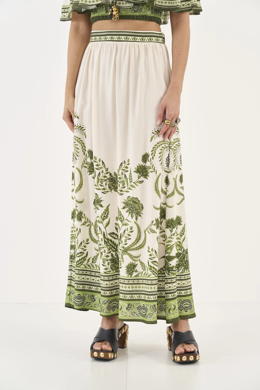 Saia Loose Longa Estampada Estampados