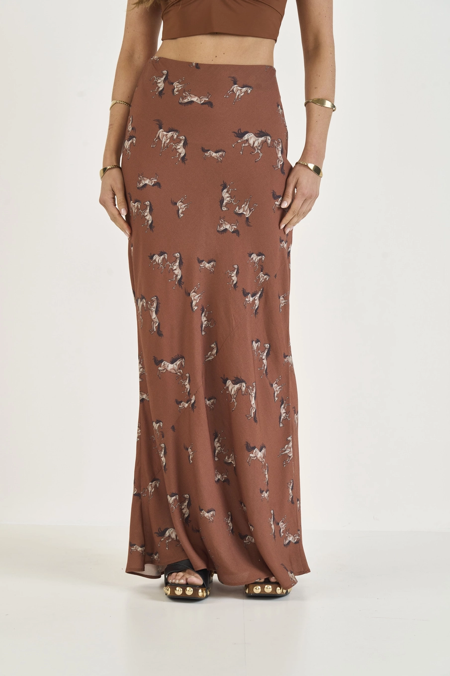 Saia Longa Horse Print Estampados