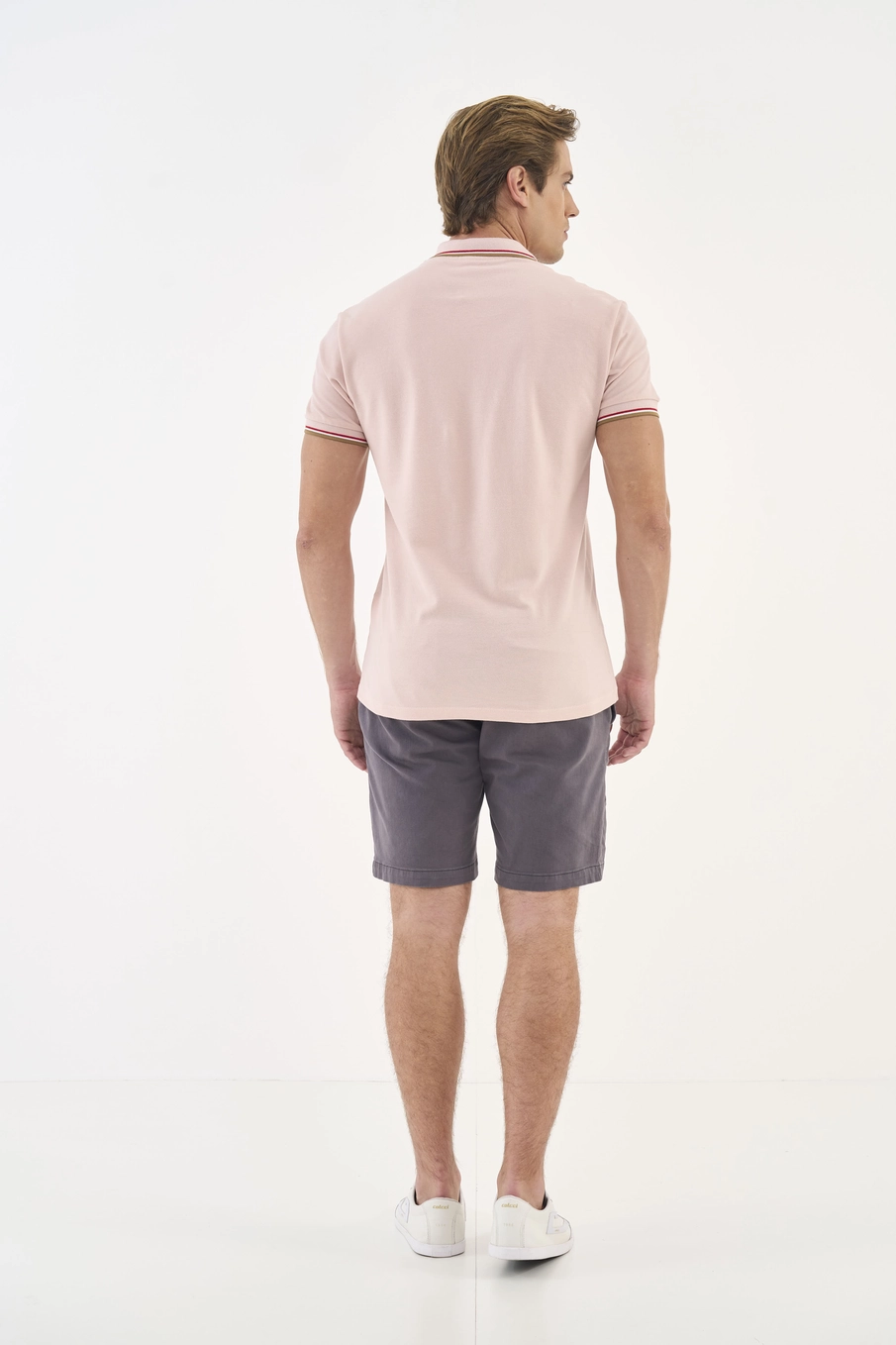 Polo Comfort 3 Listras Verde