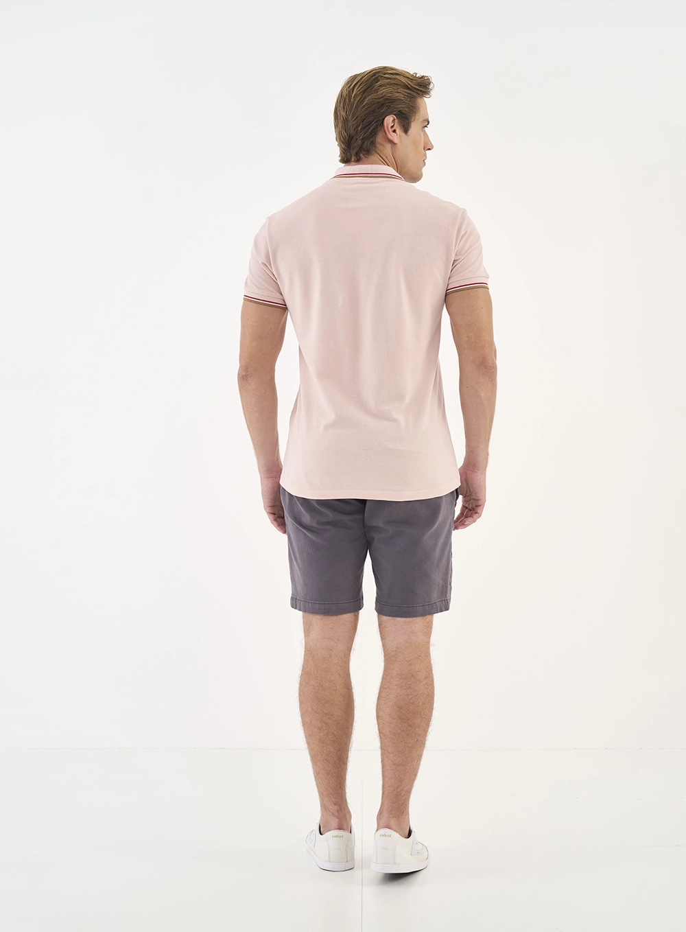 Polo Comfort 3 Listras Rosa