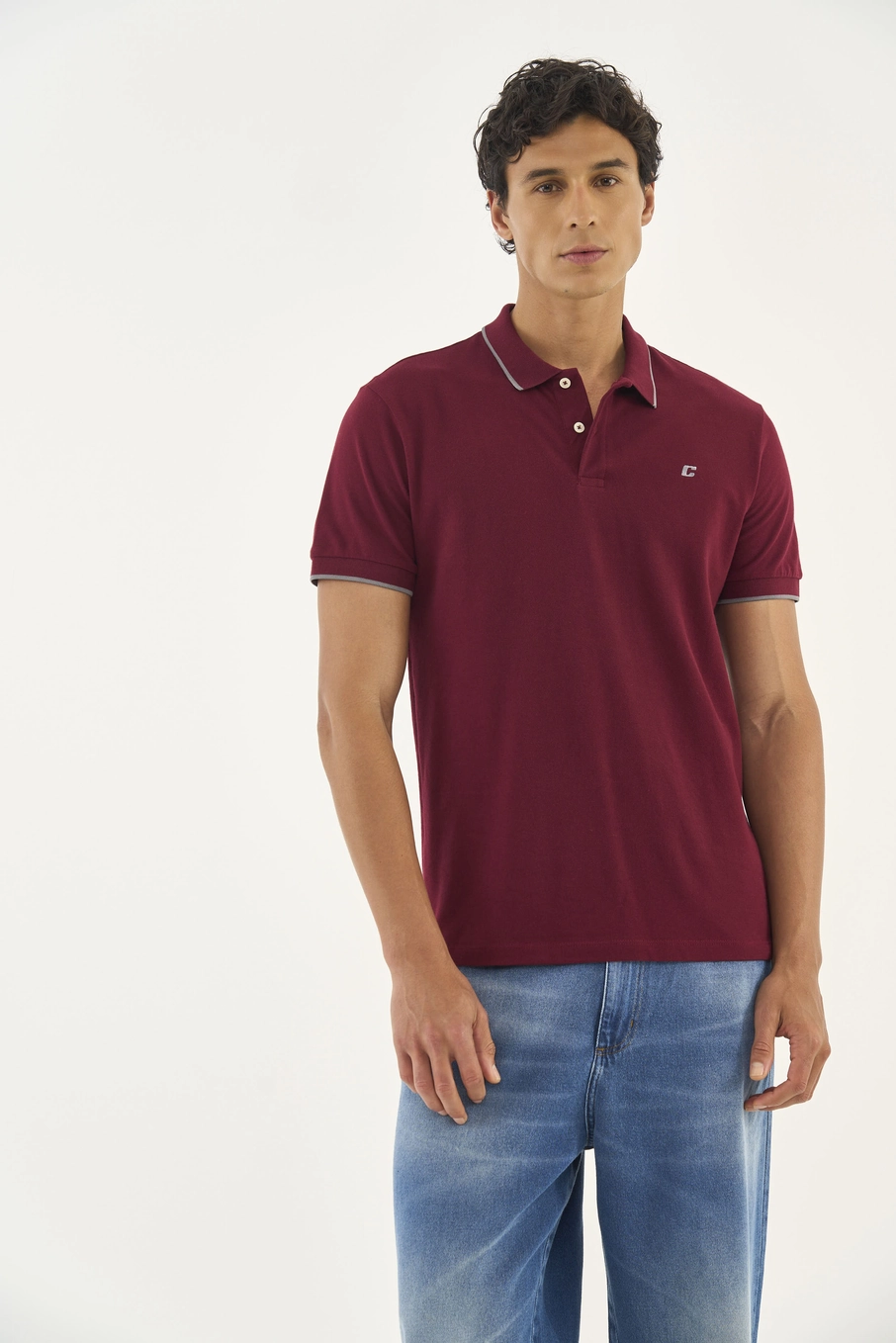 Polo Comfy Basic Bordô
