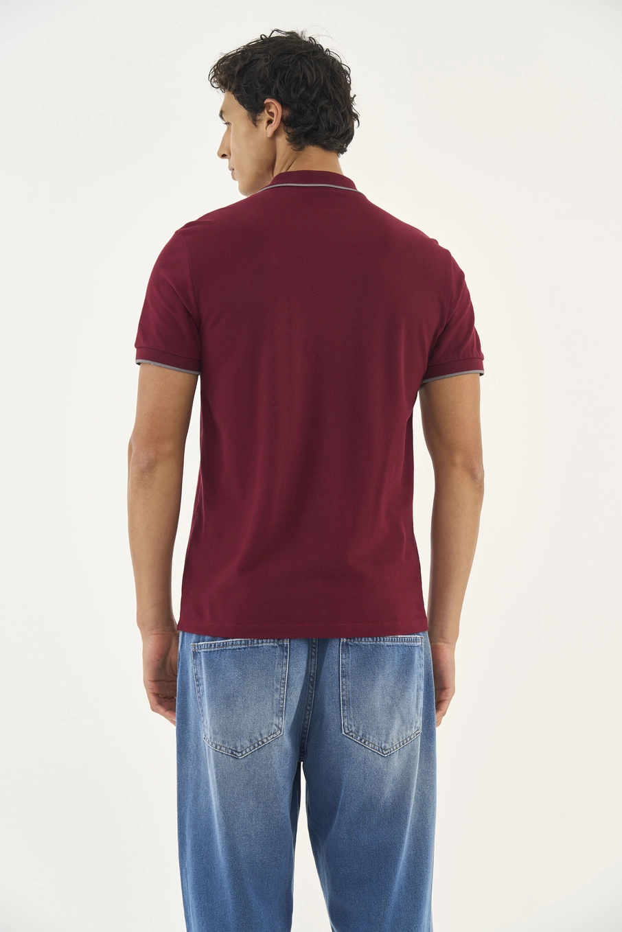 Polo Comfy Basic Bordô