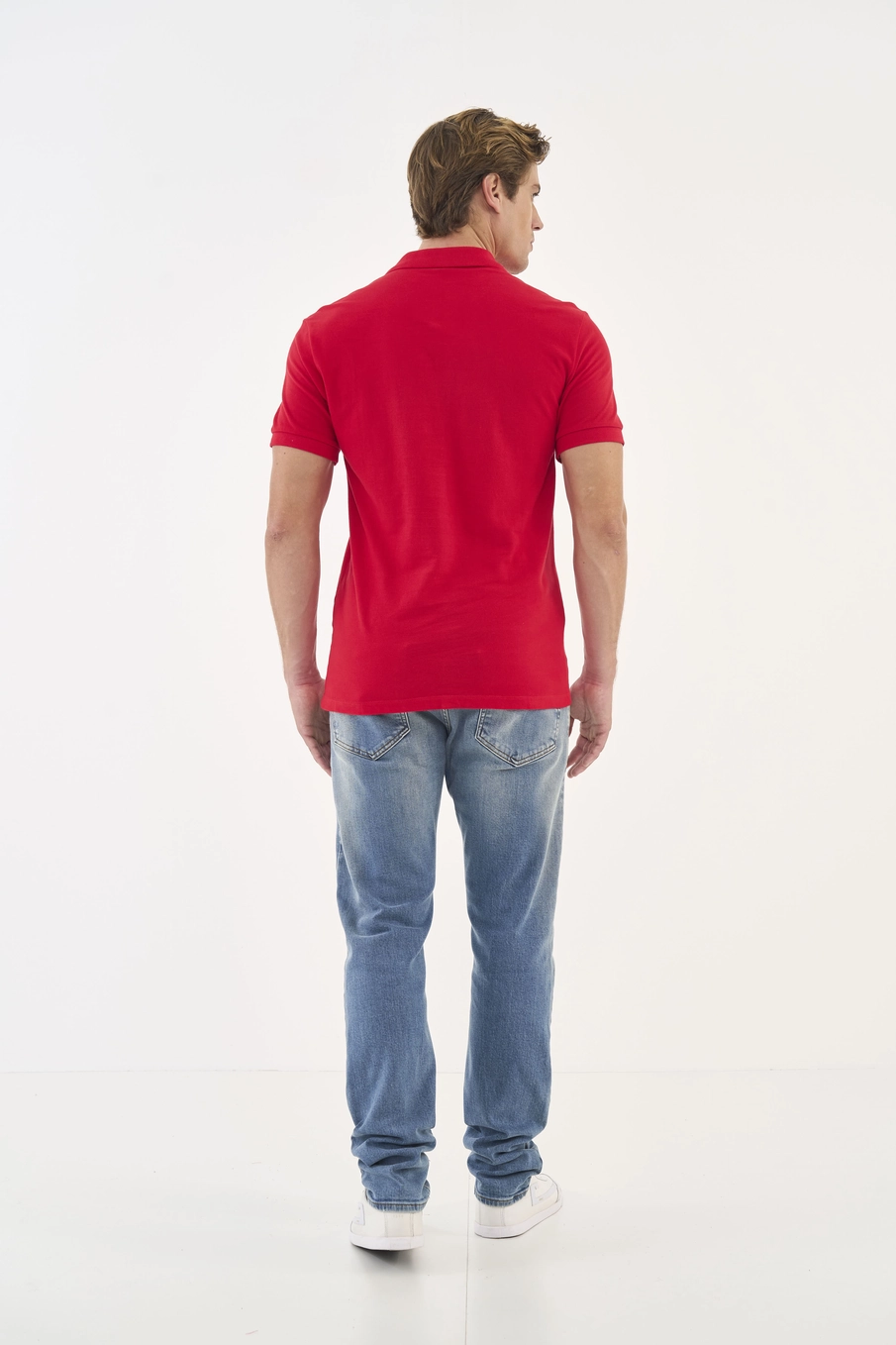 Polo Masculina Manga Curta Comfort Vermelho