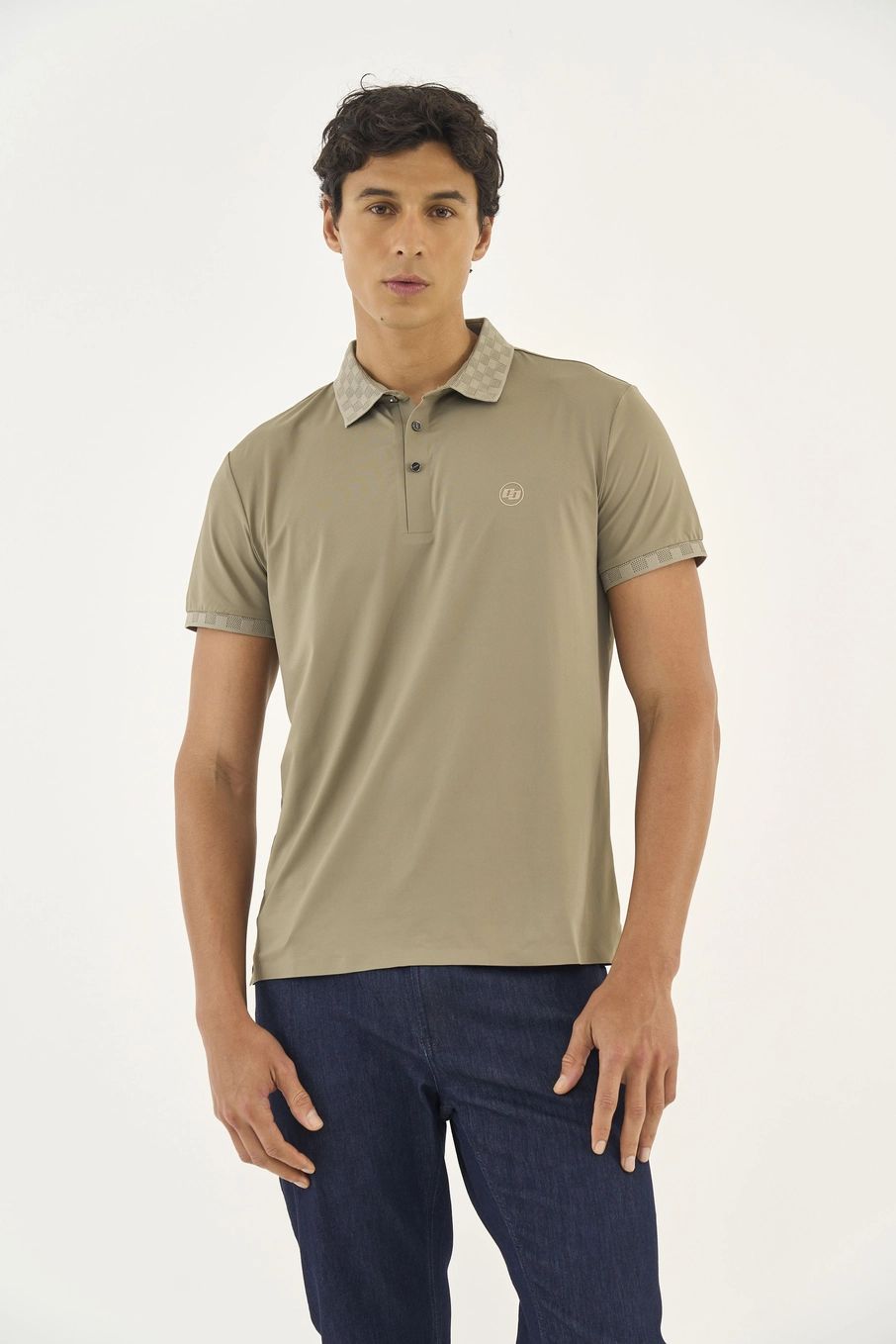 Polo Masculina Comfort Bege