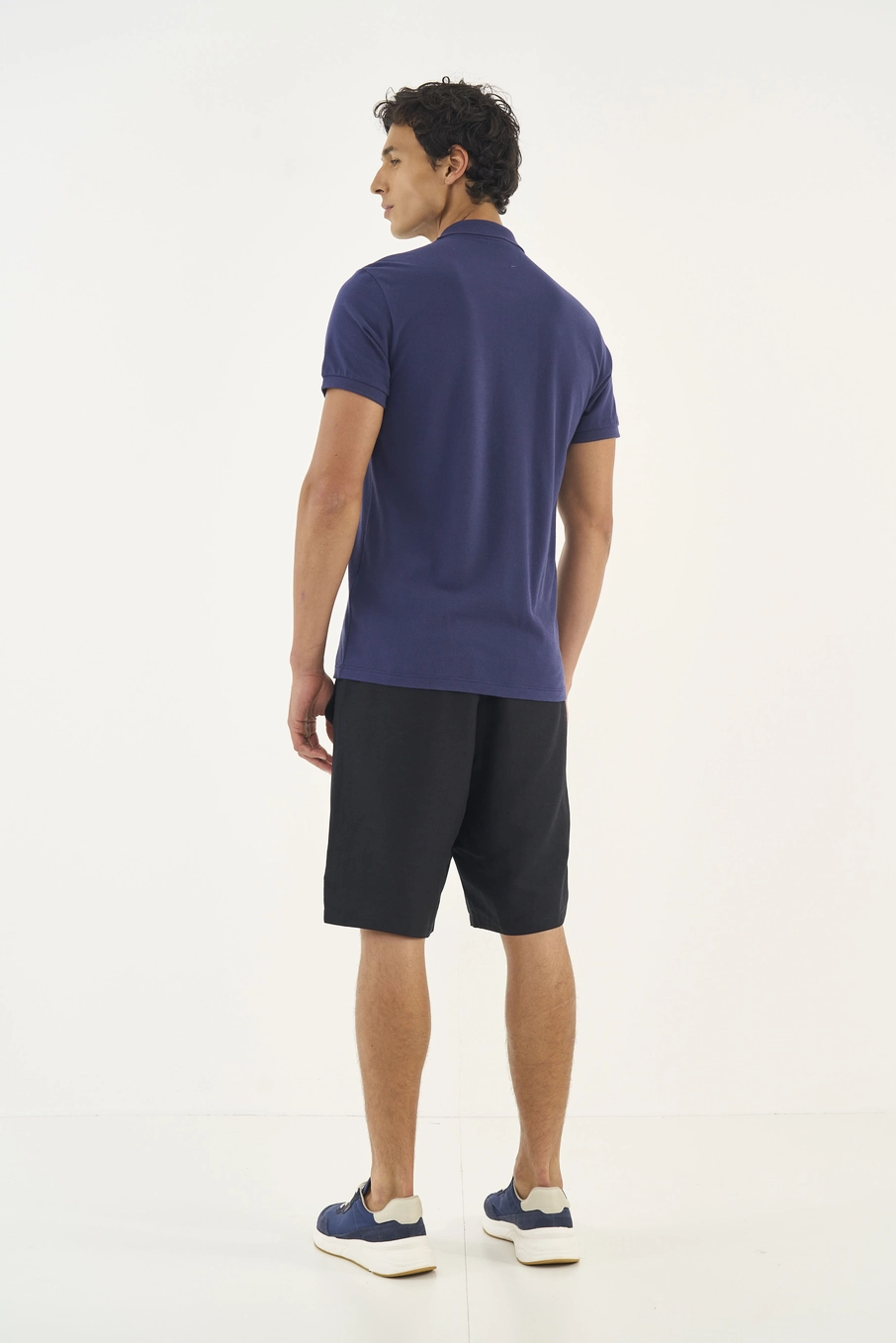 Polo Piquê Ajustada Azul