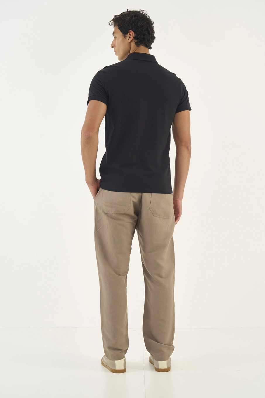 Polo Manga Curta Comfort Preto