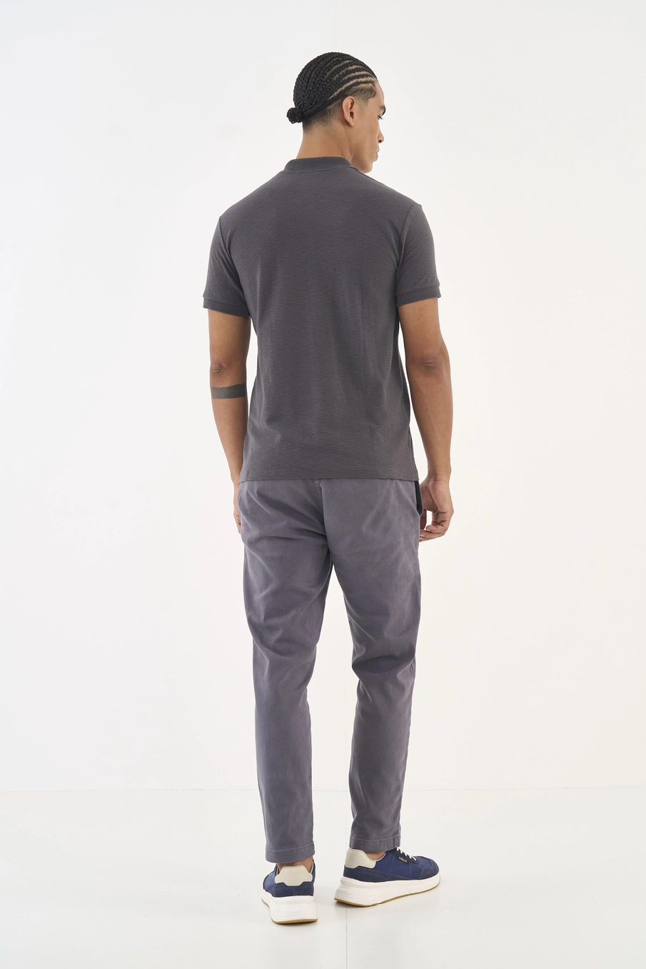 Polo Slim Comfort Cinza