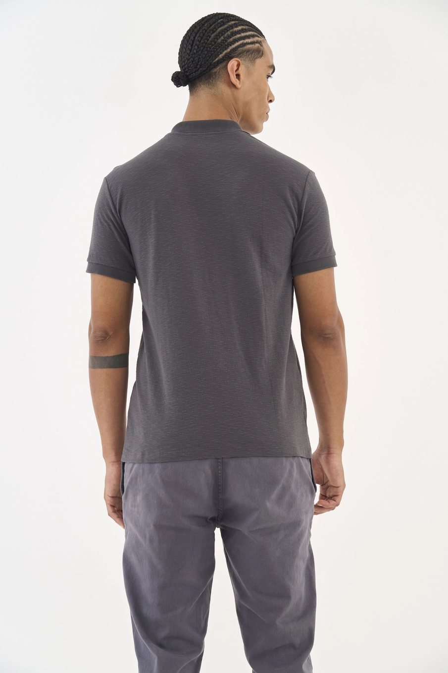 Polo Slim Comfort Cinza