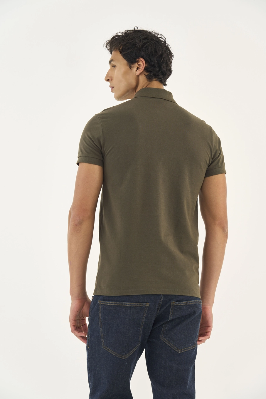 Polo Mansculina Basic Comfort Verde