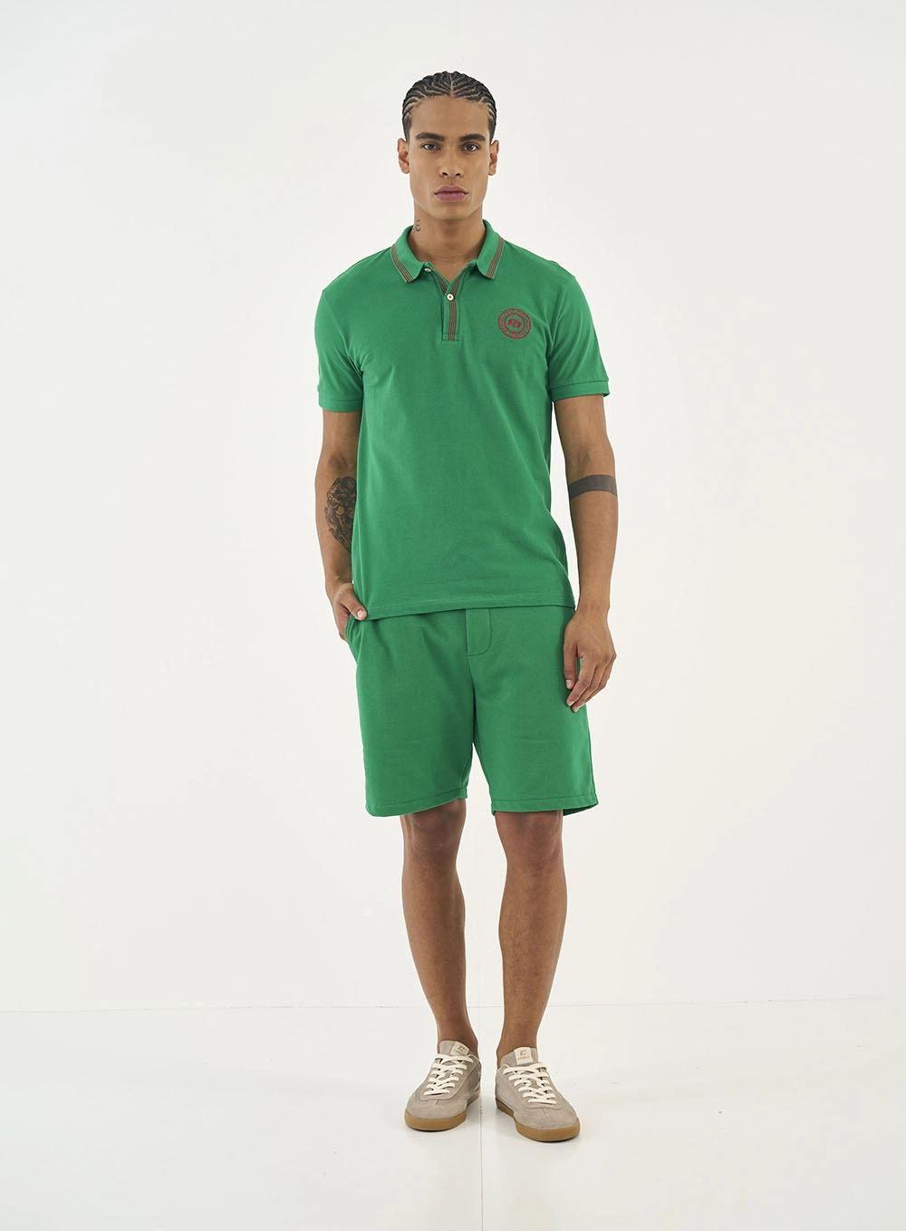 Polo Com Bordado C Duplo Verde