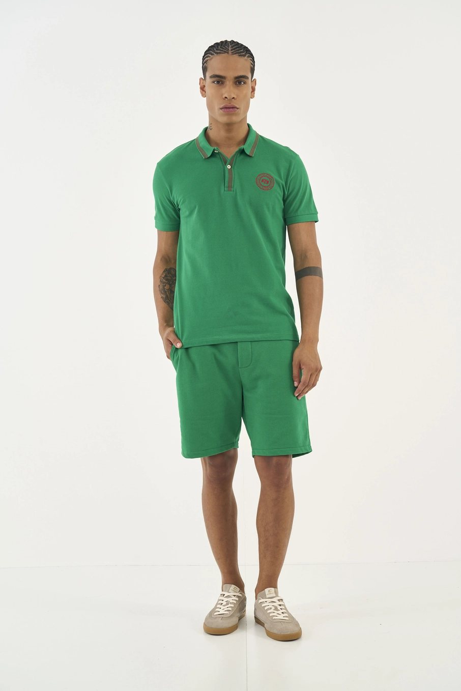 Polo Com Bordado C Duplo Vermelho